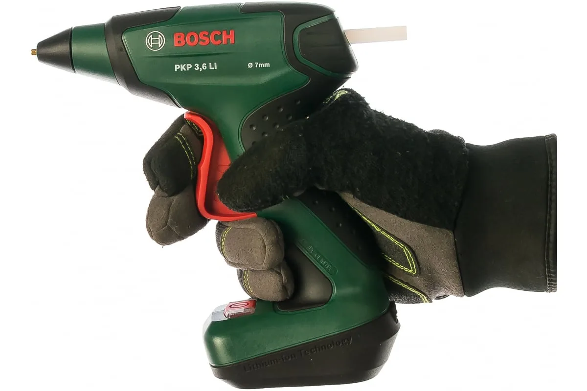 Акумуляторний клейовий пістолет Bosch 3.6В 7мм для склеювання паперу дерева кераміки швидкий клейовий пістолет