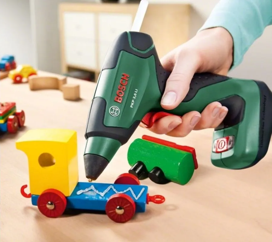 Акумуляторний клейовий пістолет Bosch 3.6В 7мм для склеювання паперу дерева кераміки швидкий клейовий пістолет