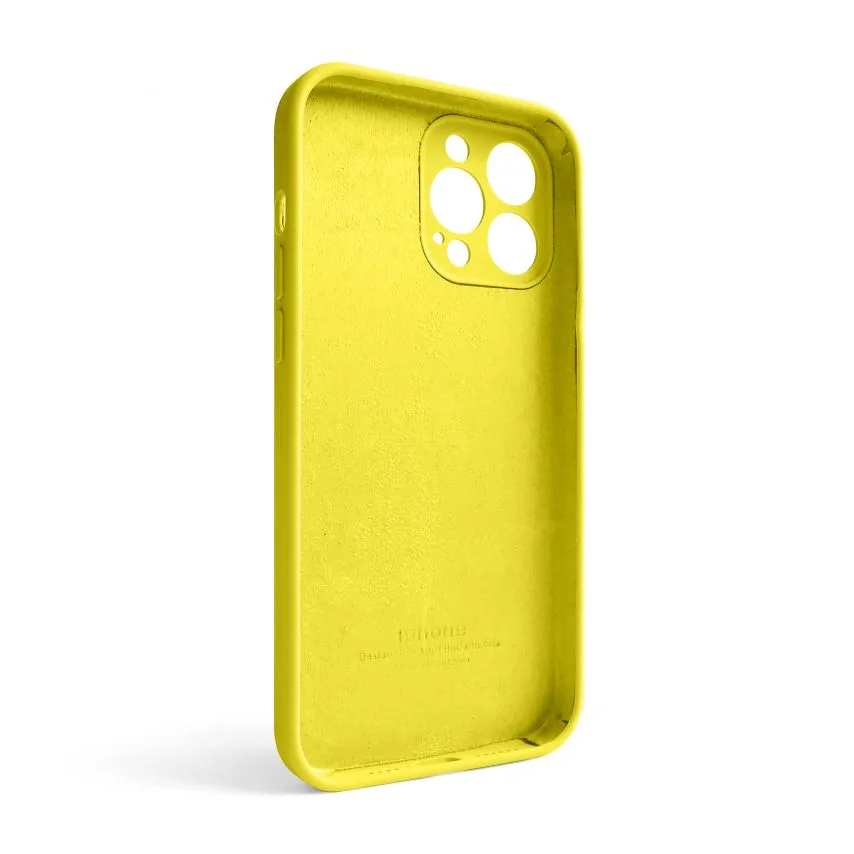 Чохол силіконовий для Apple iPhone 13 Pro Max жовтий закритий низ