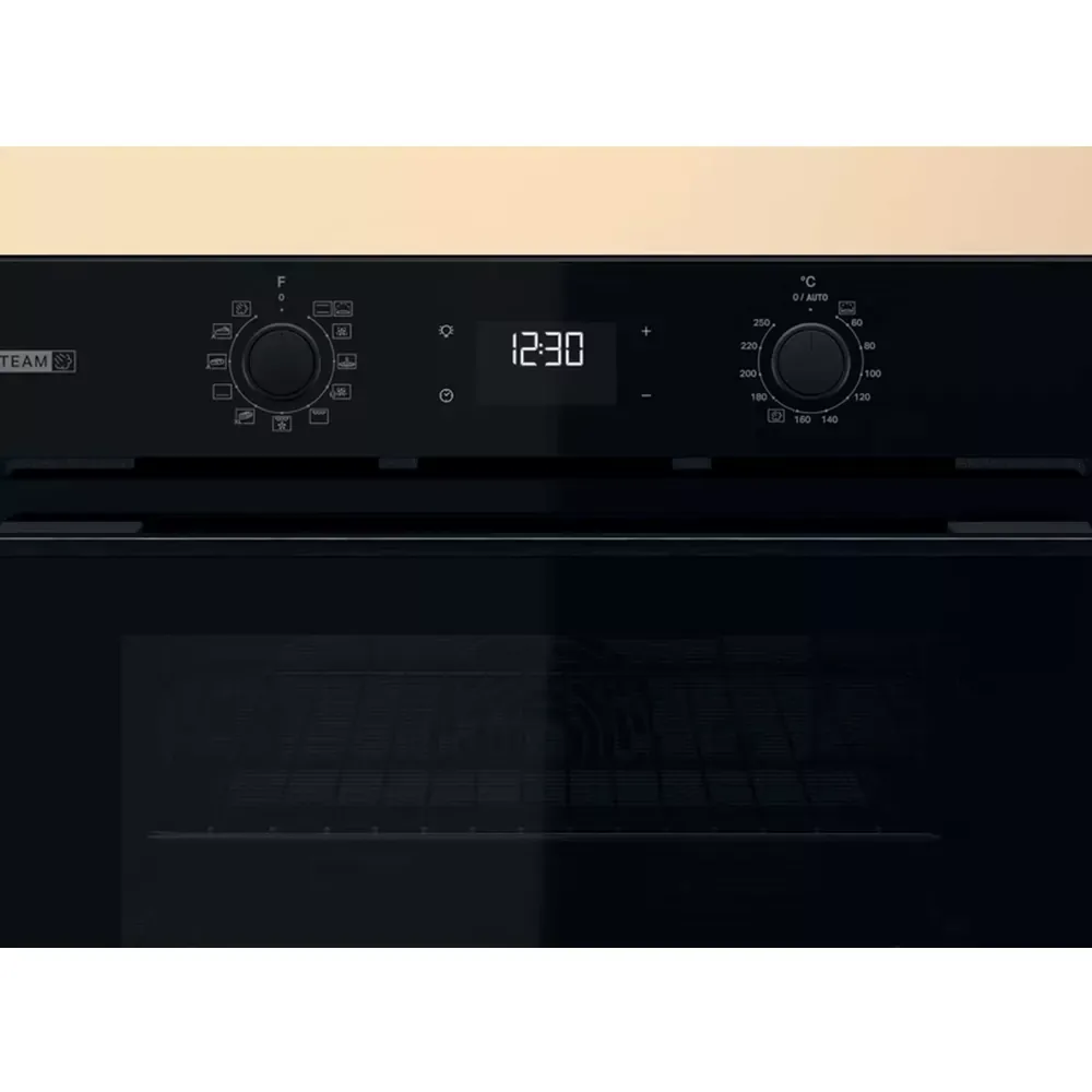 Електрична духова шафа Whirlpool, 71 л, клас енергоефективності A+, з дисплеєм, конвекційним приготуванням, телескопічними направл