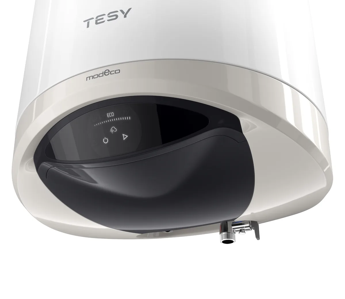 Електричний водонагрівач Tesy Modeco Cloud GCV 1204724D C22 ECW, об'ємом 120 л, потужністю 2.4 кВт, з керамічним сухим теном, круг