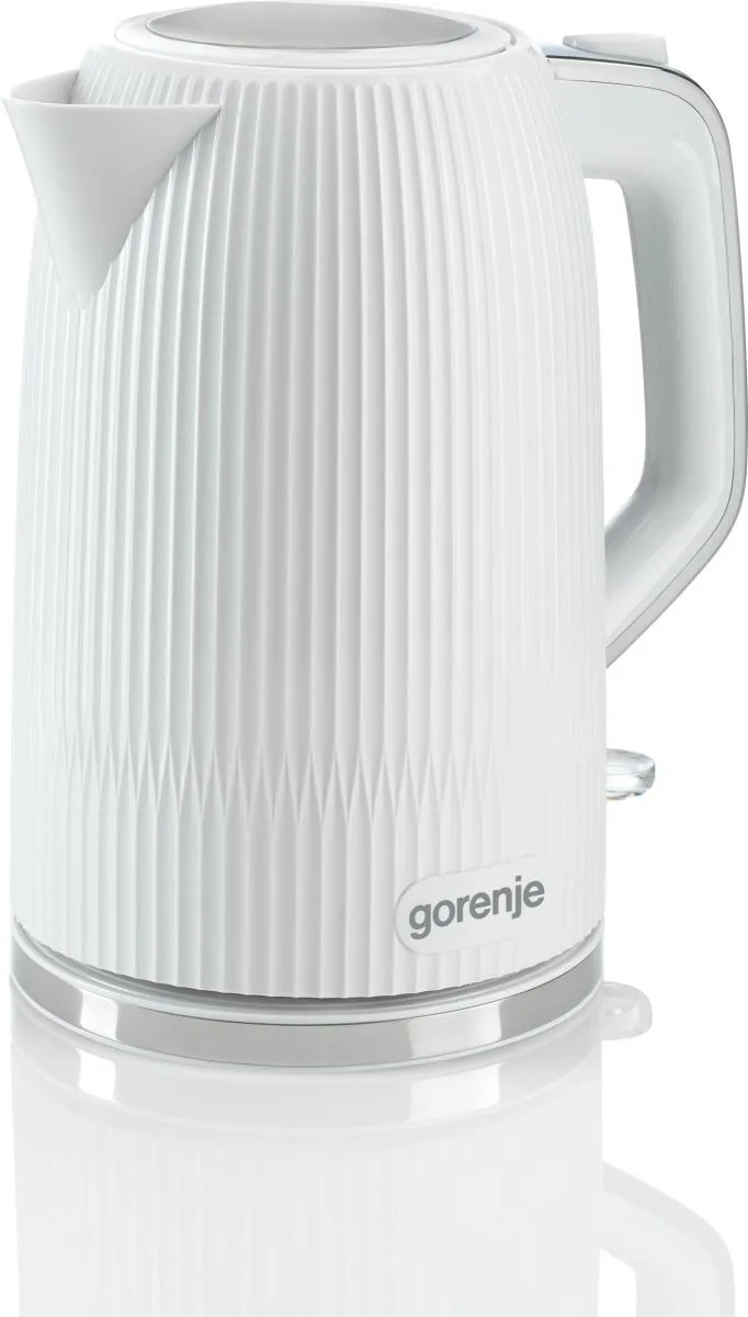 Електрочайник Gorenje 1.7л з контролем Strix, матова біла поверхня.