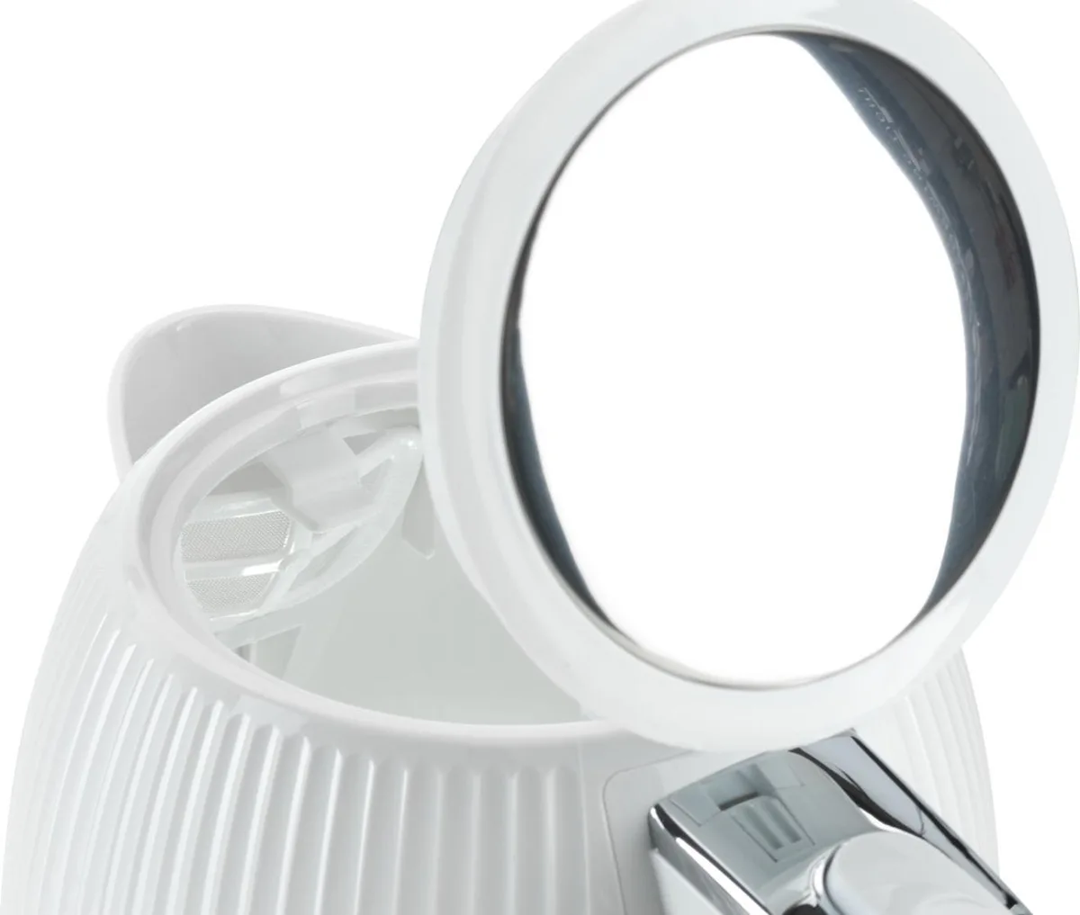 Електрочайник Gorenje 1.7л з контролем Strix, матова біла поверхня.