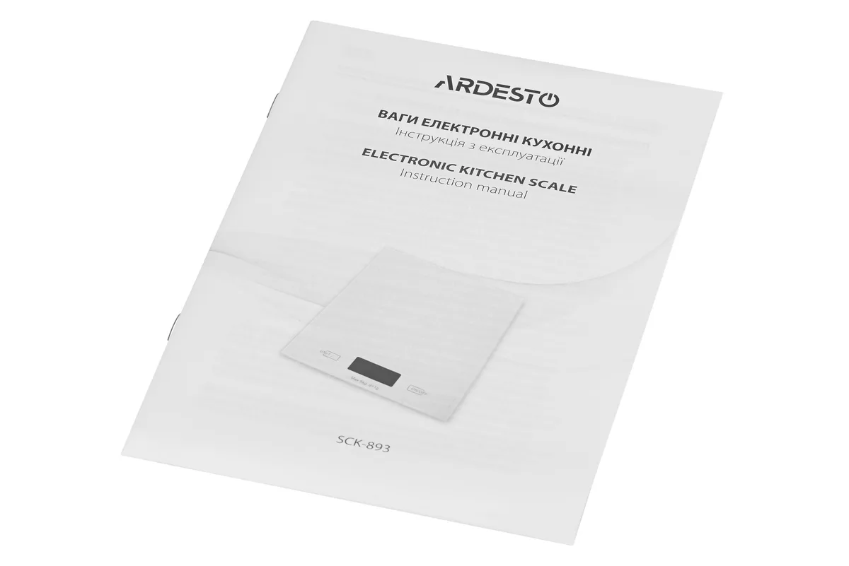 Кухонні ваги ARDESTO Lemon, 5 кг, AAAx2 в комплекті, скляні, багатоколірні.