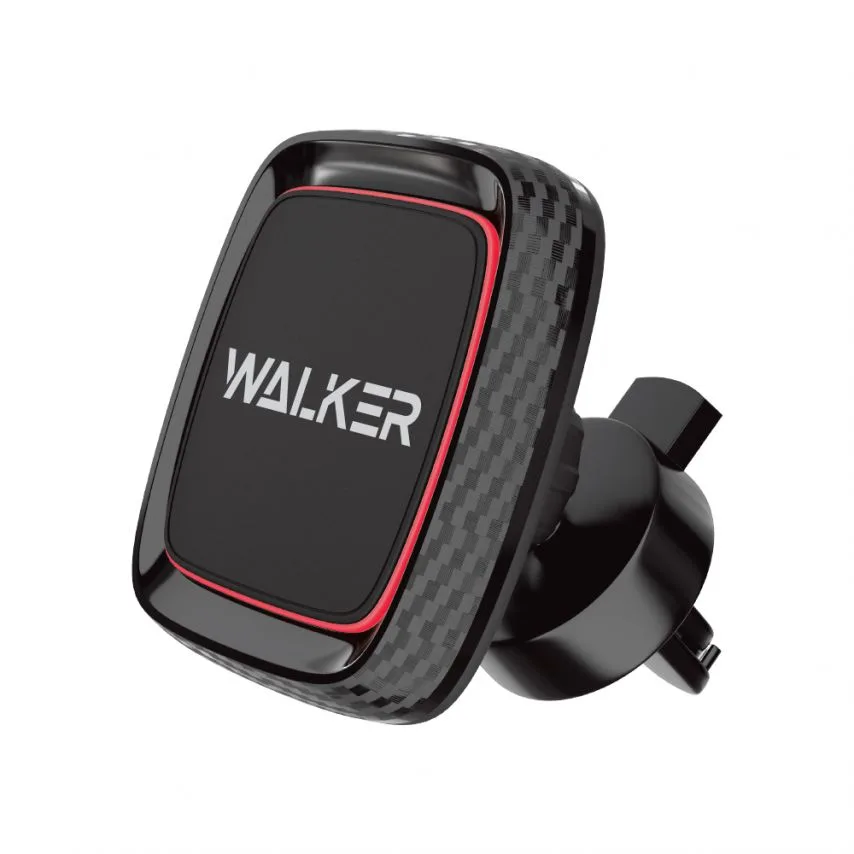 Автотримач магнітний WALKER пластик чорний 4 магніти 360 градусів