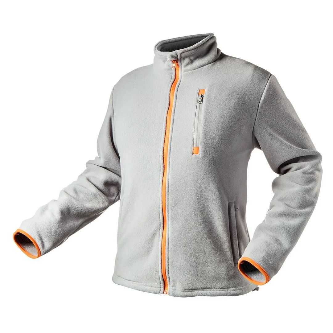 Флисовая рабочая кофта Neo Tools Outdoor, 300 г/м2, на молнии, размер S(48), светло-серая