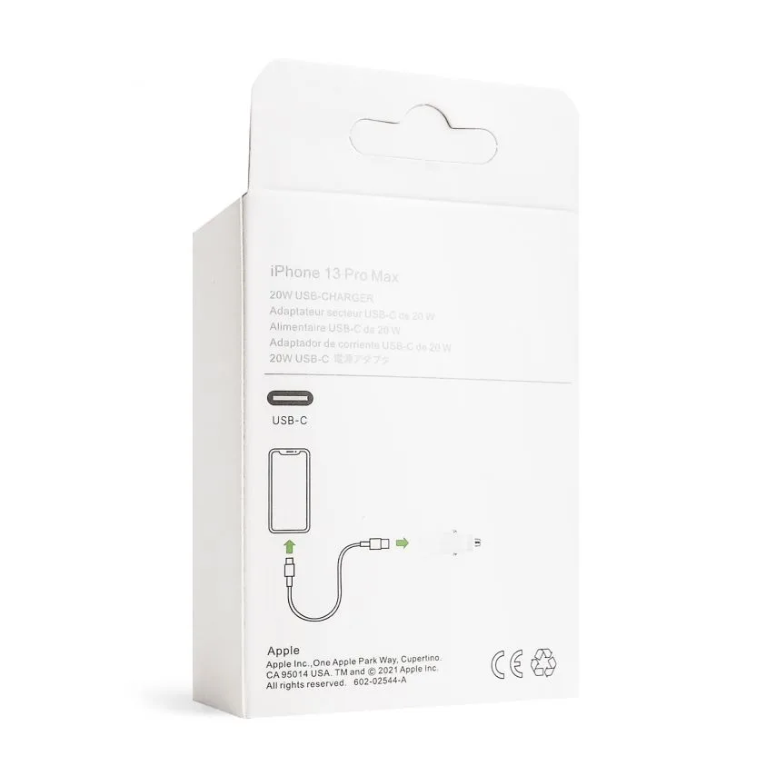 Зарядний пристрій для Apple iPhone адаптер 20W пластиковий білий