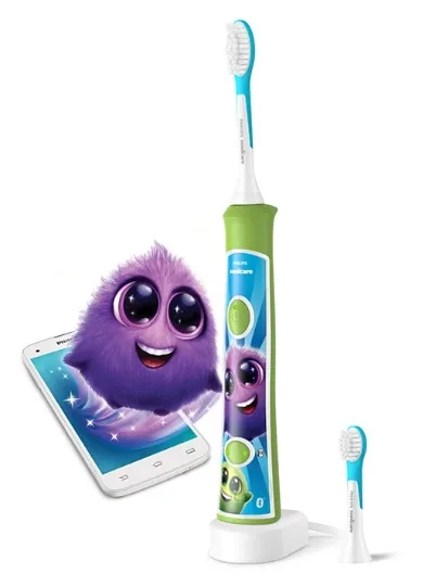 Зубна електрощітка Philips ультразвукова для дітей 62000 рухів на хвилину зелена