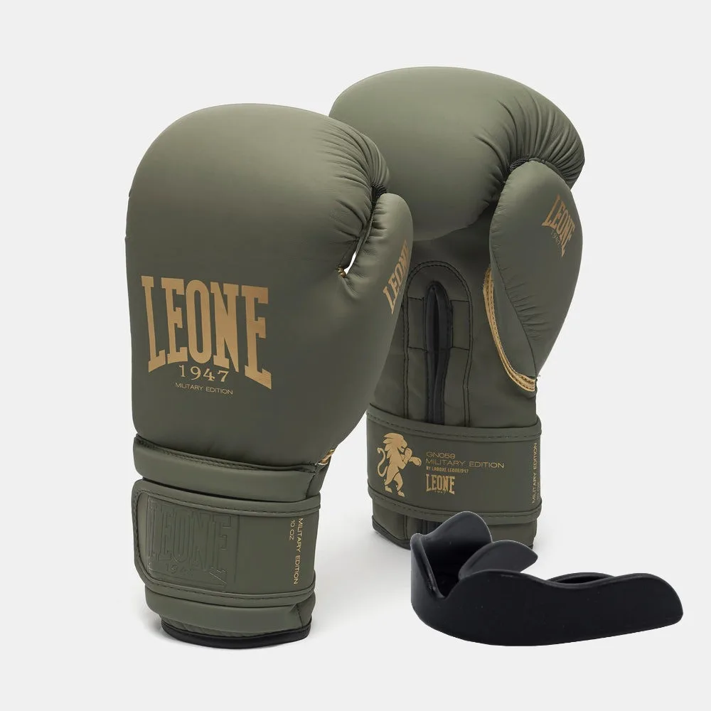 Боксерські рукавиці Leone штучна шкіра 10 унцій зелений