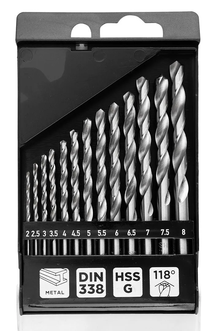 Набір свердел GRAPHITE HSS 2-8 мм 13 шт кейс