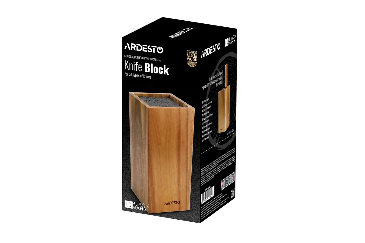 Деревянная подставка для ножей ARDESTO Black Mars, 23 см