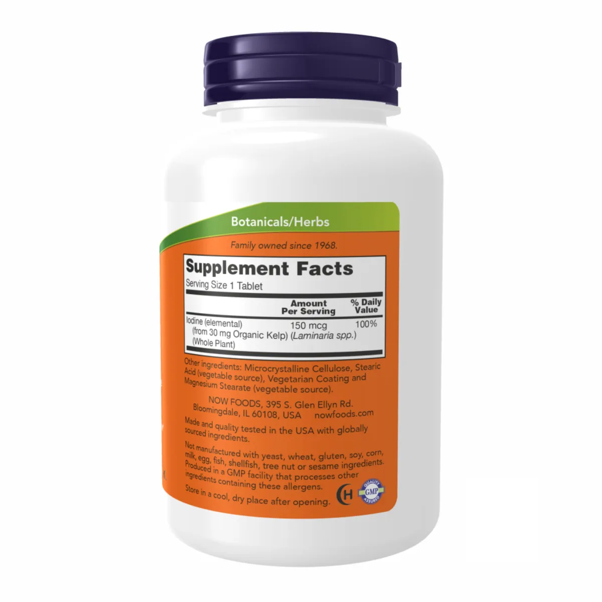 Kelp Now Foods 150 мкг 200 таблеток натуральный йод