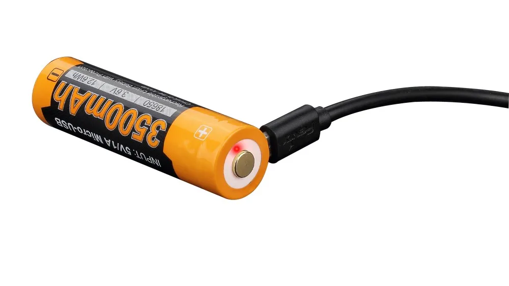 Акумулятор Li-Ion 18650 Fenix 3500 mAh з USB зарядкою