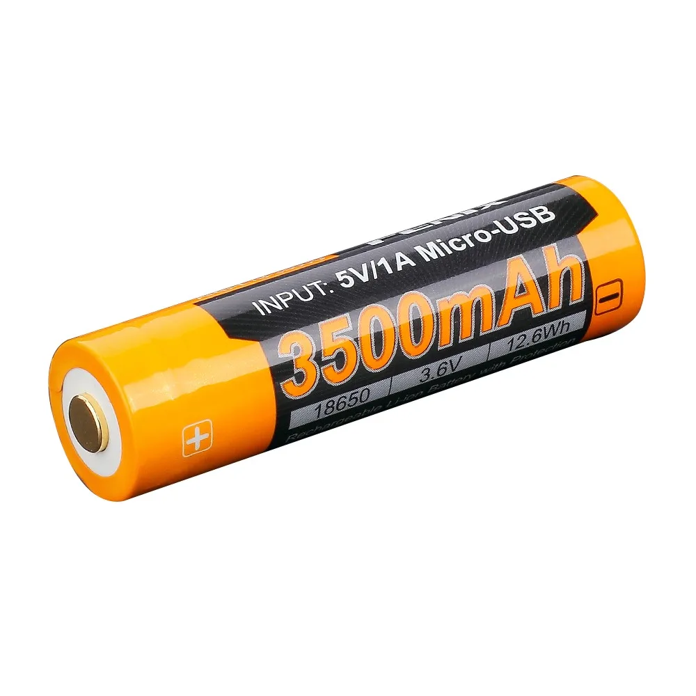 Акумулятор Li-Ion 18650 Fenix 3500 mAh з USB зарядкою