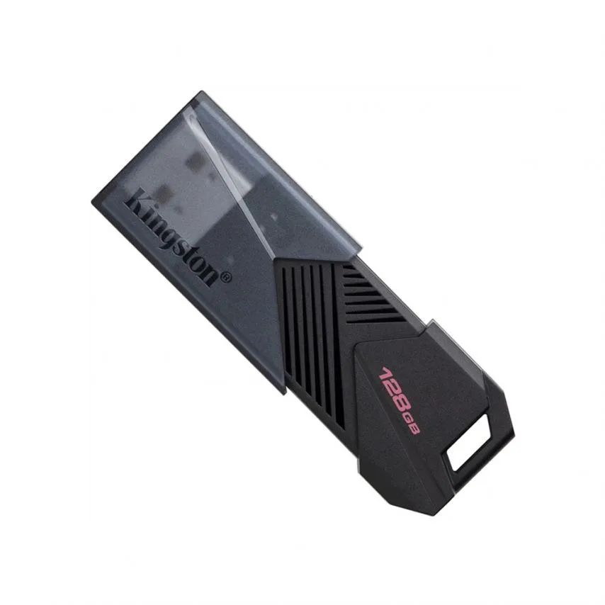 Флеш-пам'ять USB Kingston 128Гб пластик чорна USB 3.2 Gen1 висувна