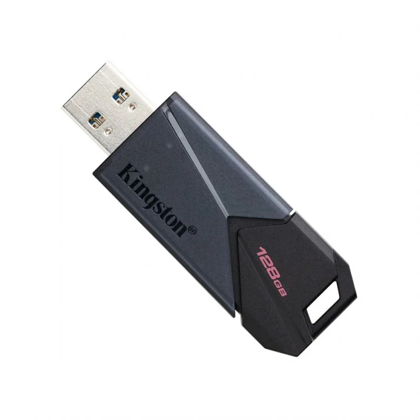 Флеш-пам'ять USB Kingston 128Гб пластик чорна USB 3.2 Gen1 висувна