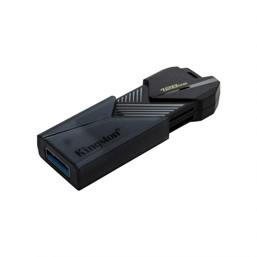Флеш-пам'ять USB Kingston 128Гб пластик чорна USB 3.2 Gen1 висувна
