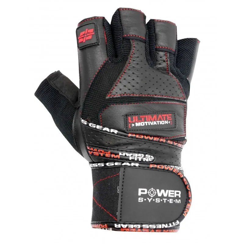 Перчатки для фитнеса Active Point Искусственная кожа XL Черные Красные