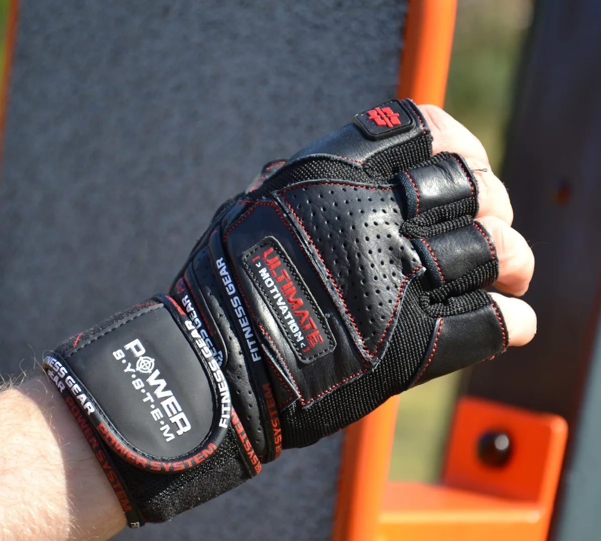 Перчатки для фитнеса Active Point Искусственная кожа XL Черные Красные