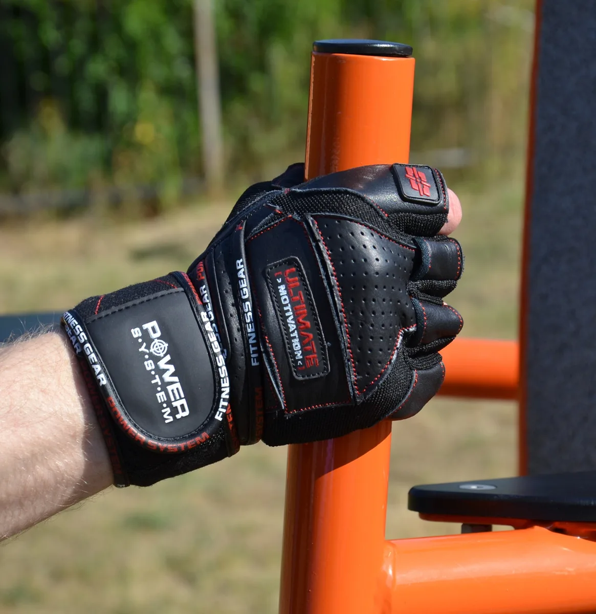 Перчатки для фитнеса Active Point Искусственная кожа XL Черные Красные