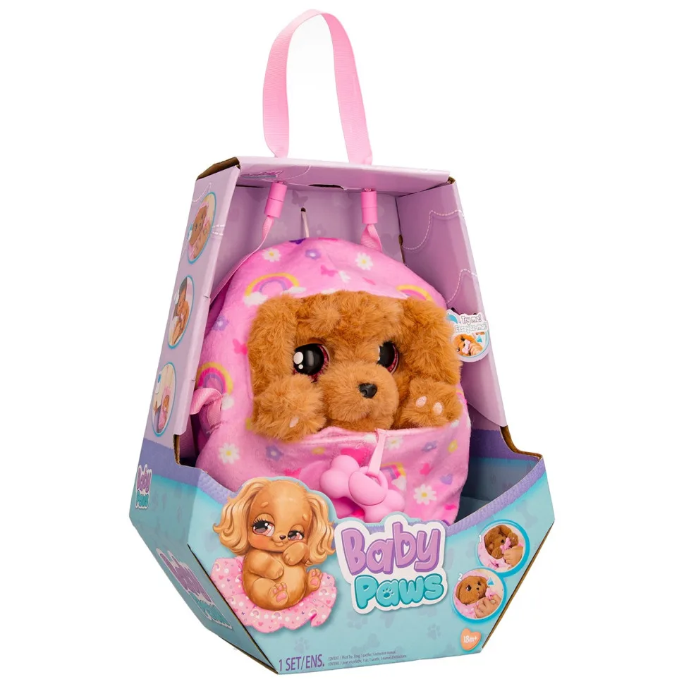 Інтерактивна іграшка щеня кокер-спанієль Baby Paws м'який 20 см рожевий