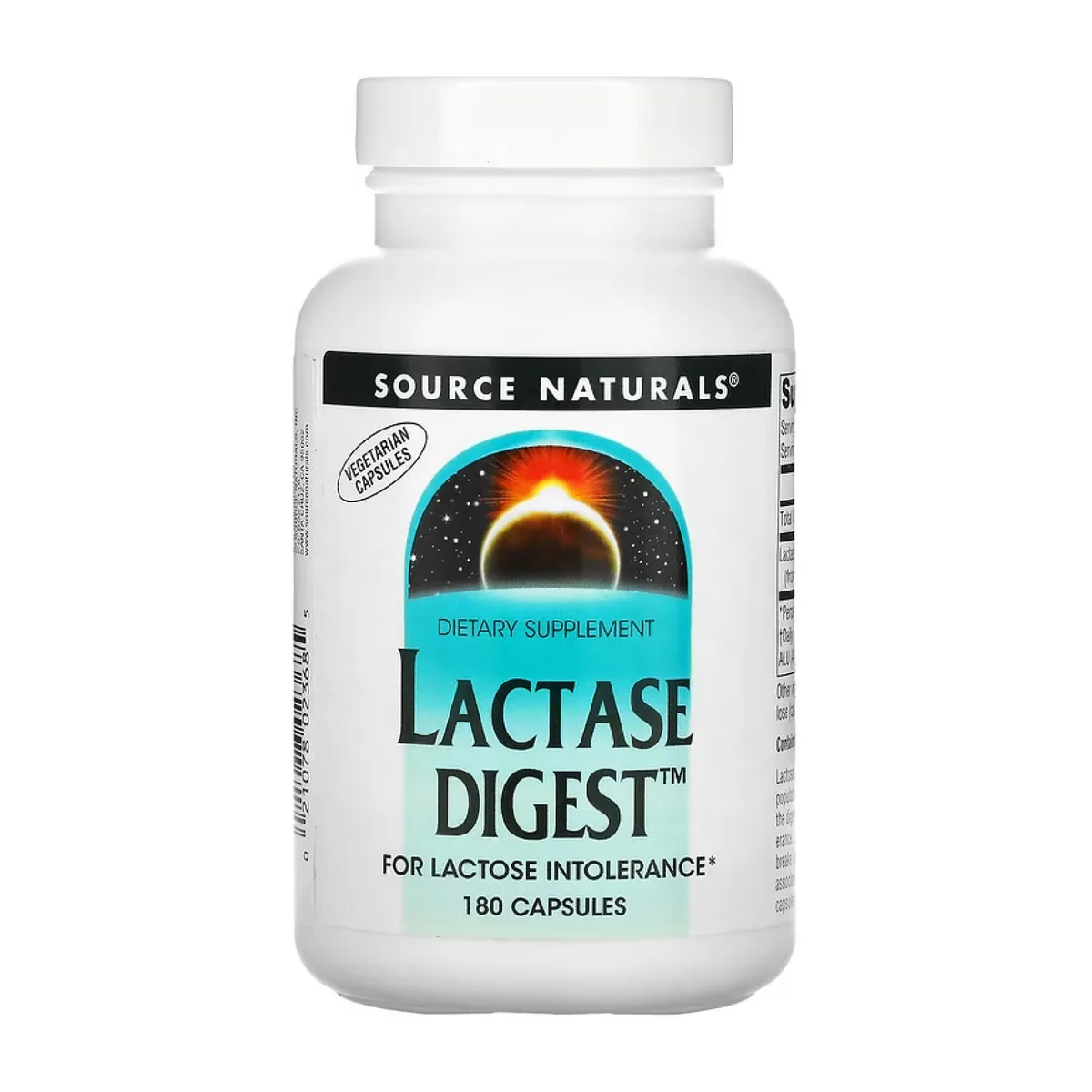 Lactase Digest Source Naturals капсули 30 мг 180 шт вегетаріанські для непереносимості лактози
