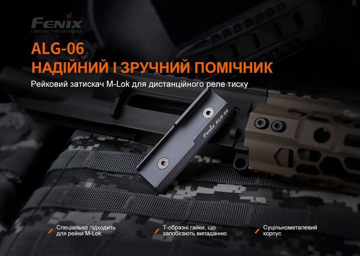 Кріплення на зброю Fenix алюміній 69х23,7х10,2 мм чорне