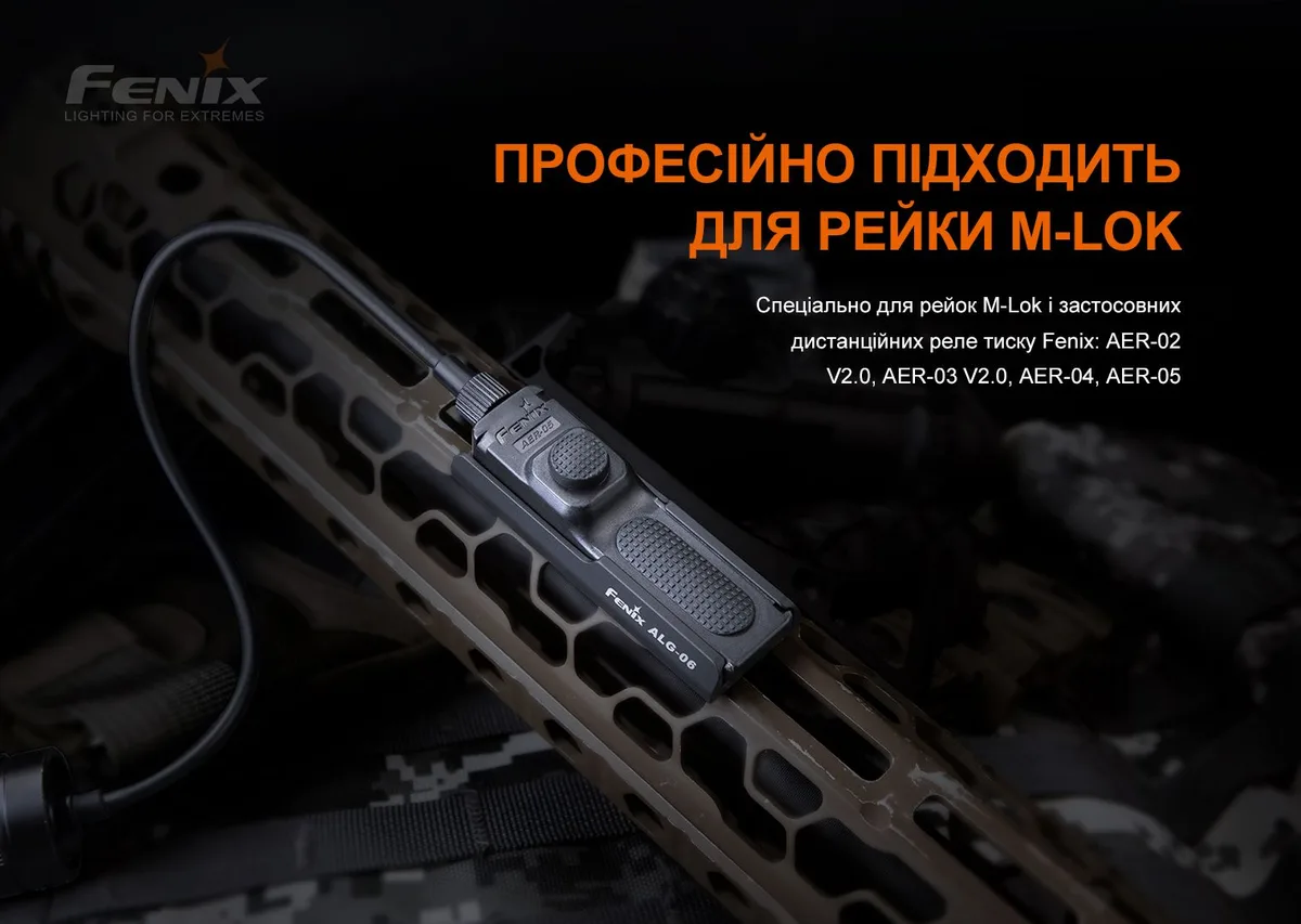 Кріплення на зброю Fenix алюміній 69х23,7х10,2 мм чорне