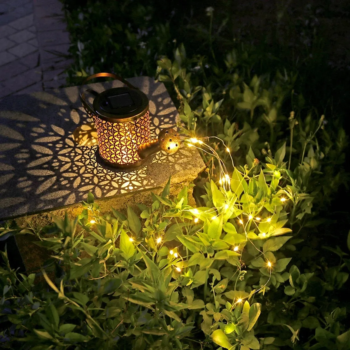 Садовая солнечная лампа LumiLED металлическая 10 см медная