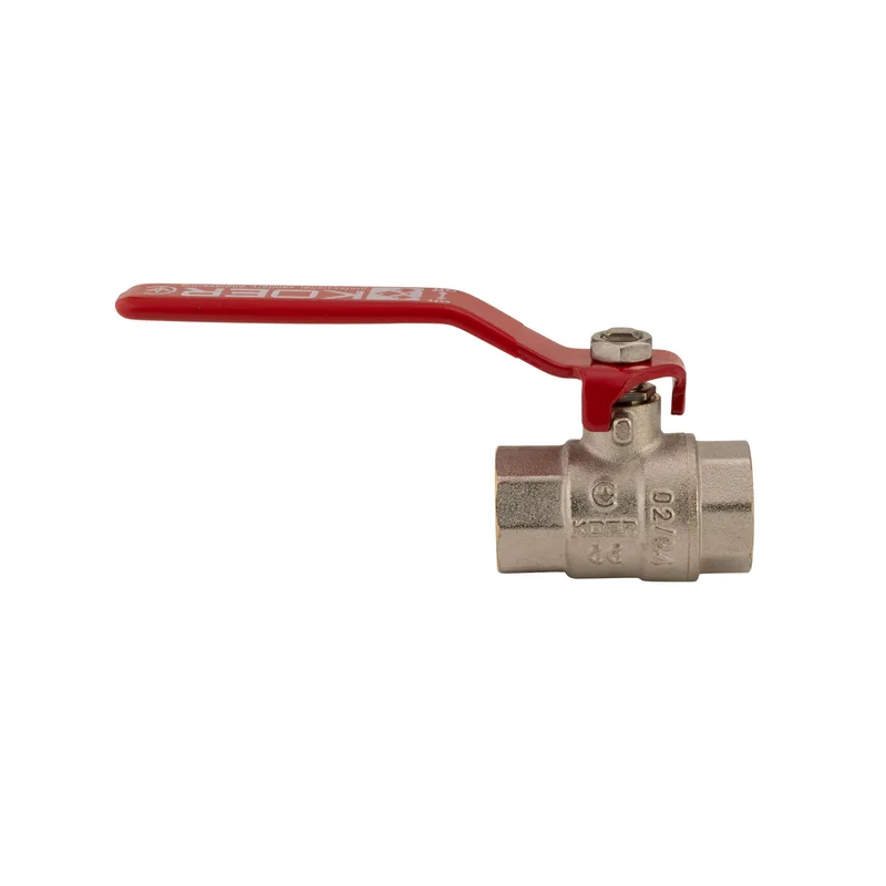 Кран шаровой 1/2" латунный Koer KR.214 никелированный 40 бар
