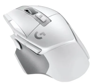 Миша Logitech геймерська бездротова оптична велика біла 25600 dpi 11 кнопок