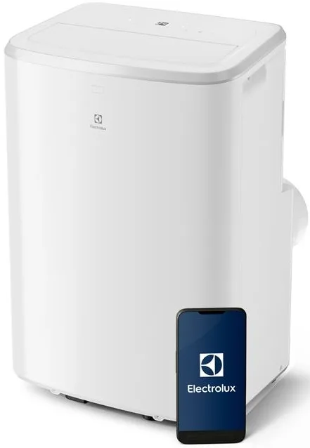 Мобільний кондиціонер Electrolux Comfort 600, 25 м2, on/off, 9000 BTU, 2.6 кВт, клас A/-, з Wi-Fi, R290, білий.