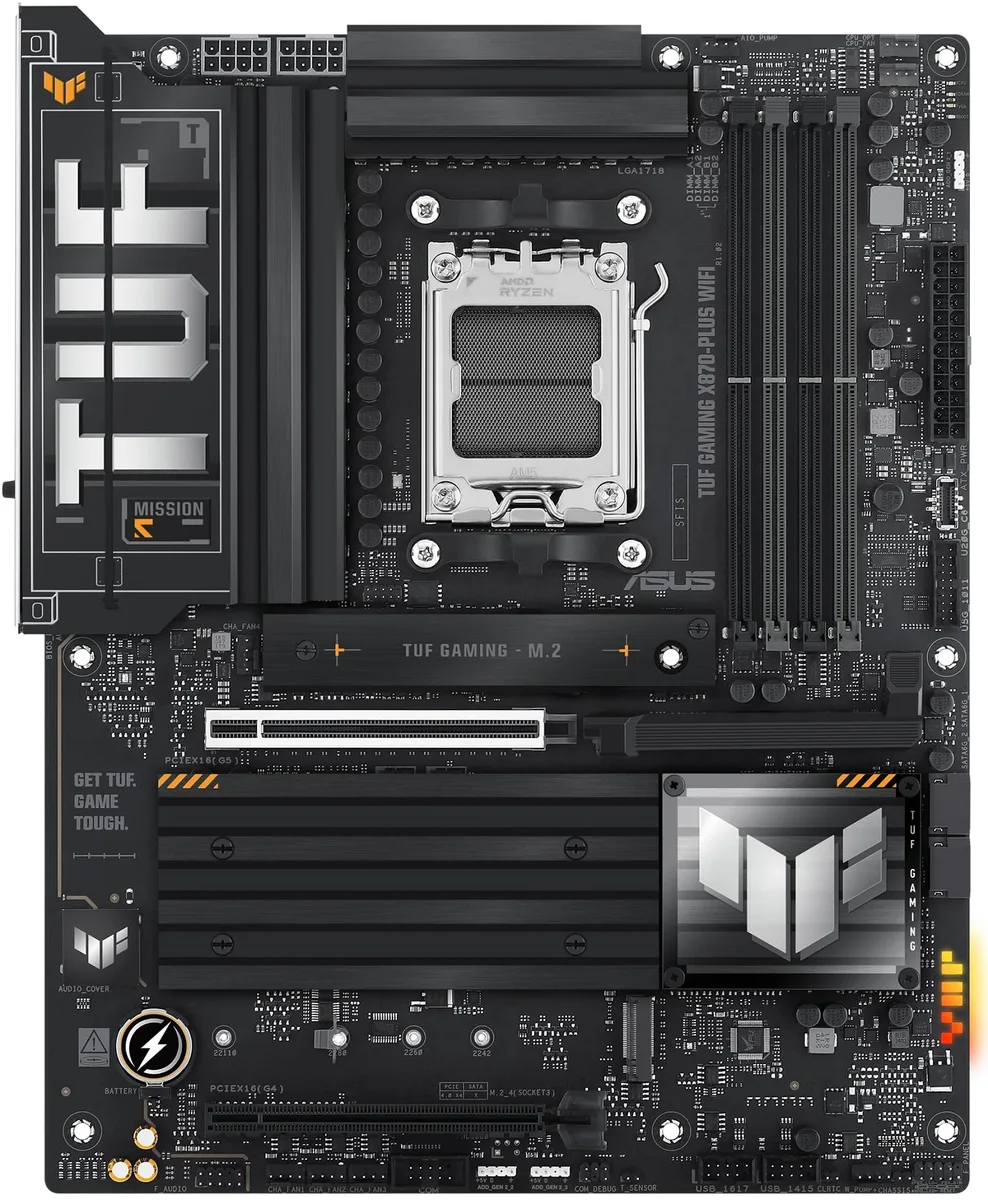 Материнська плата ASUS TUF GAMING ATX AM5 4xDDR5 Wi-Fi 7 HDMI чорна