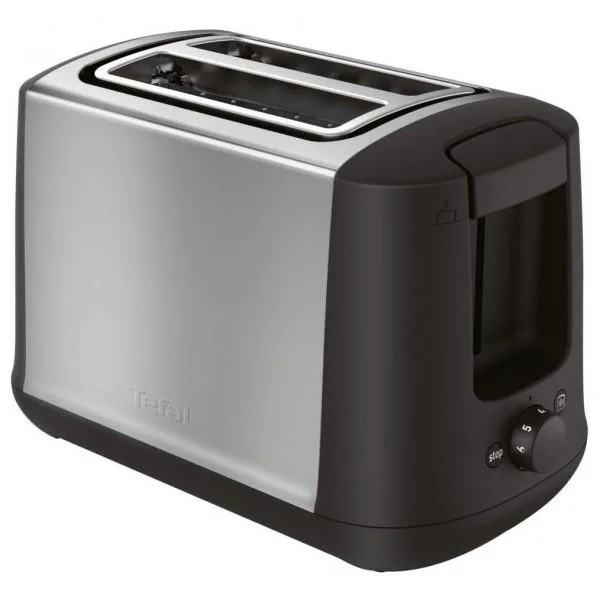 Тостер Tefal Confidence 850Вт, металевий/пластиковий, чорного кольору.