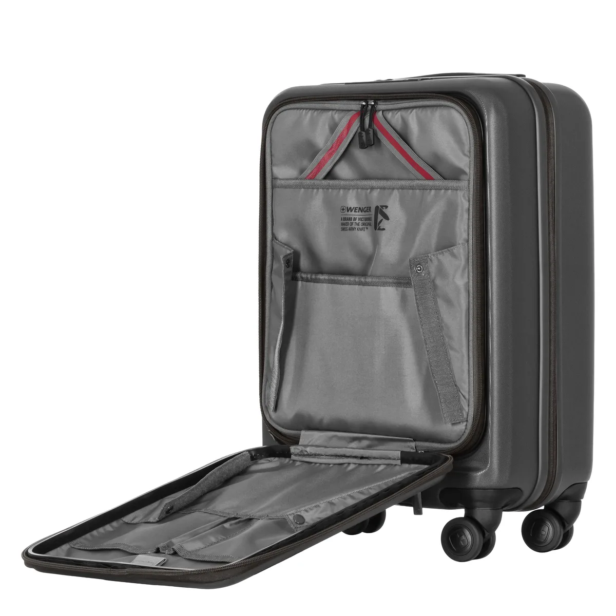 Валіза Wenger Skyon Hardside Carry-On, мала, з відсіком для н/б 16", полікарбонат, TSA, 4 колеса, розширення, USB, сірий