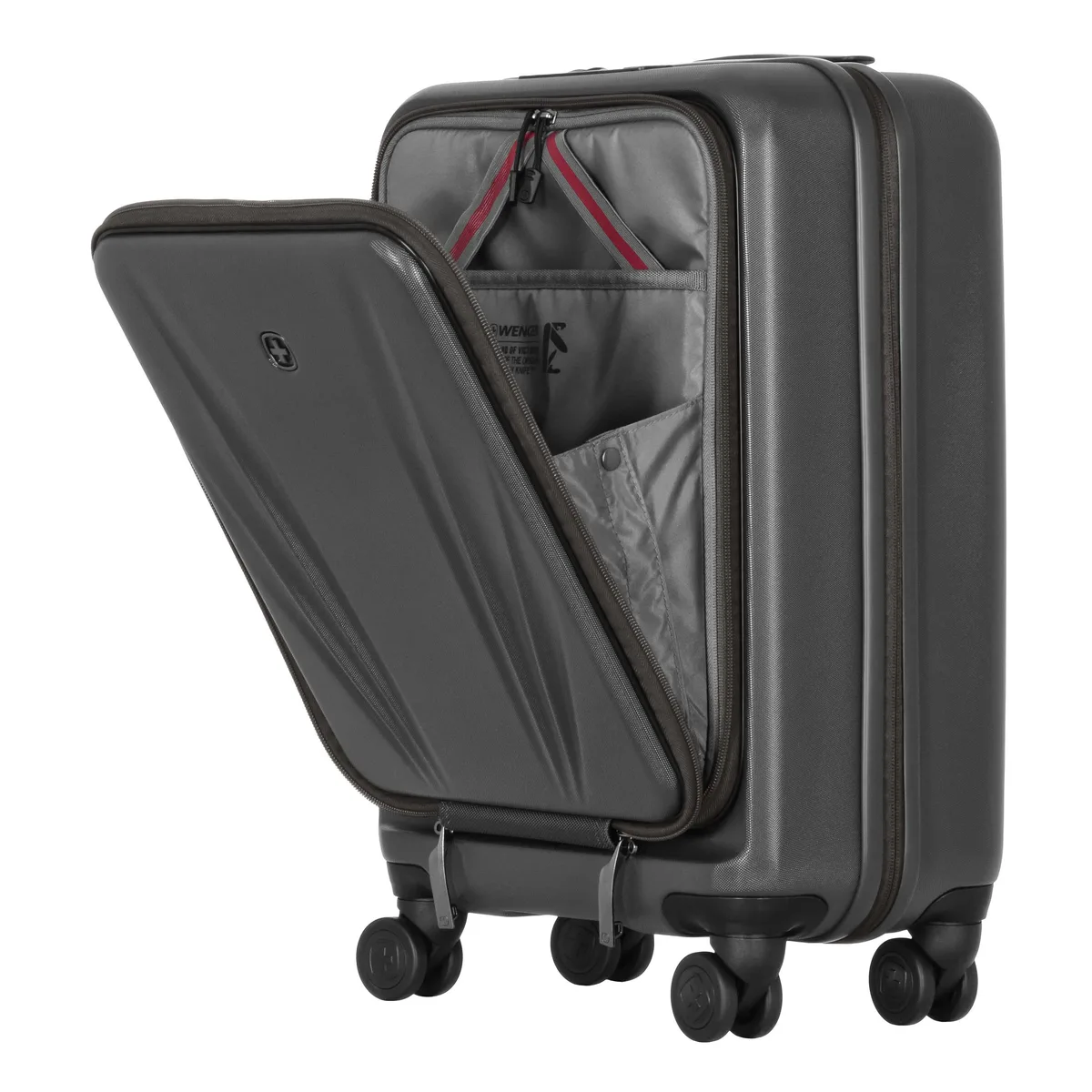 Валіза Wenger Skyon Hardside Carry-On, мала, з відсіком для н/б 16", полікарбонат, TSA, 4 колеса, розширення, USB, сірий