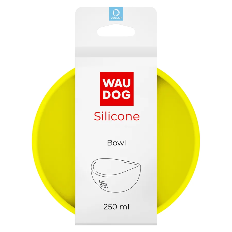 Миска WAUDOG Silicone 250 мл силікон жовта діаметр 125 мм