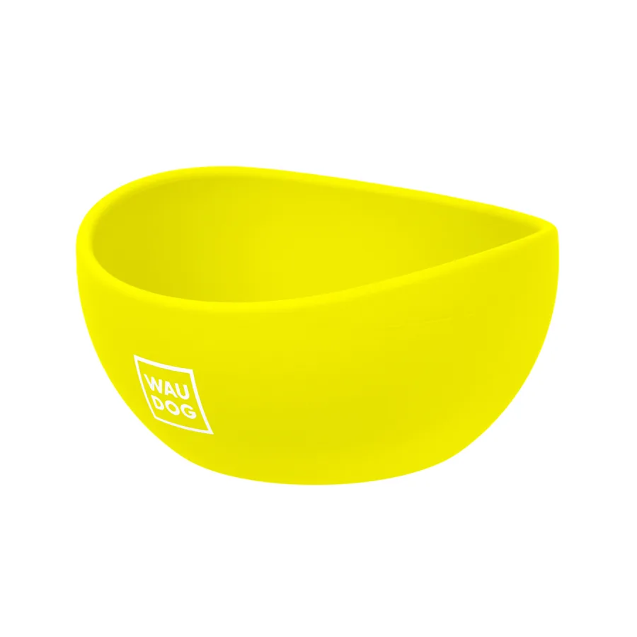 Миска WAUDOG Silicone 250 мл силікон жовта діаметр 125 мм