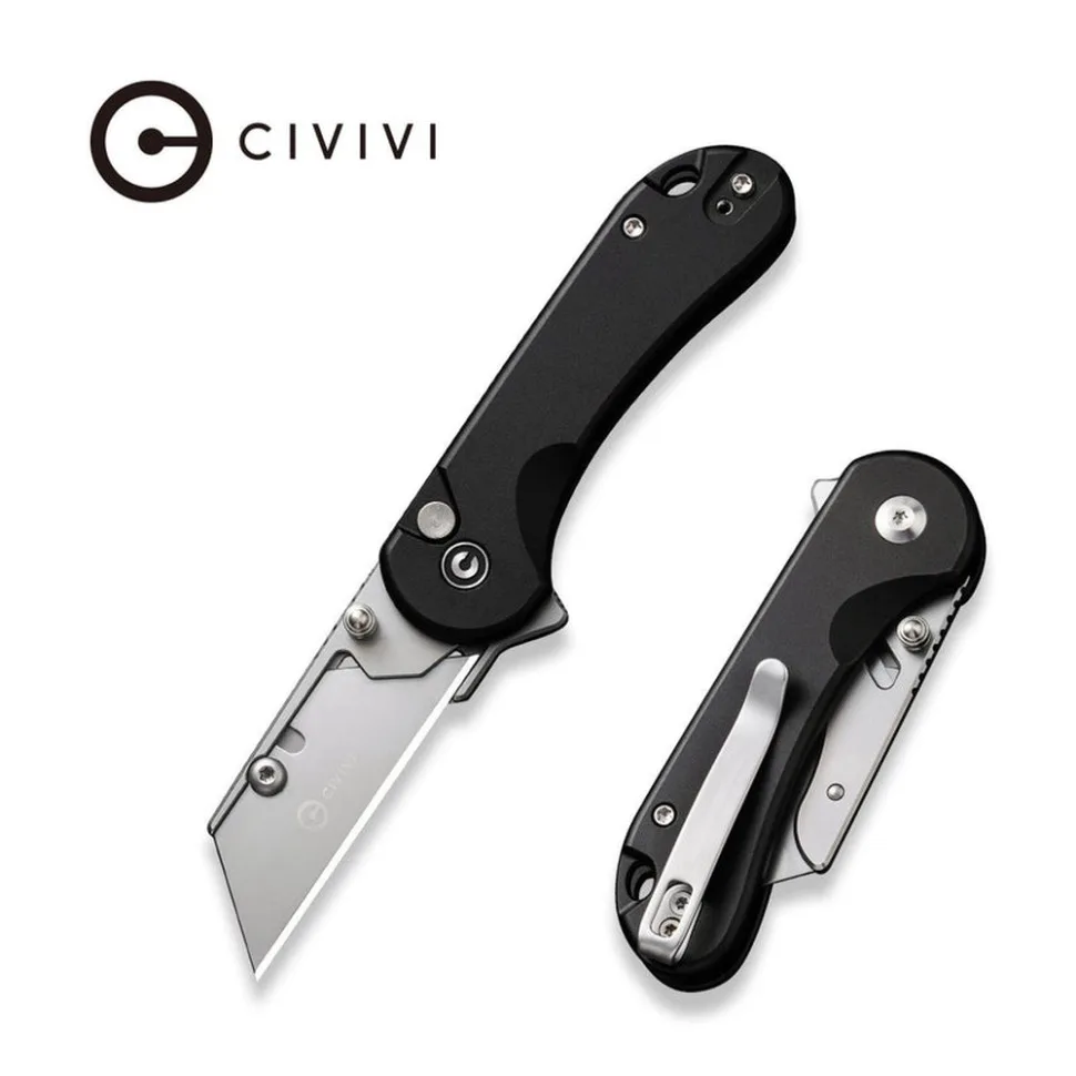 Складаний ніж Civivi 6Cr13 57,5 мм чорний алюміній