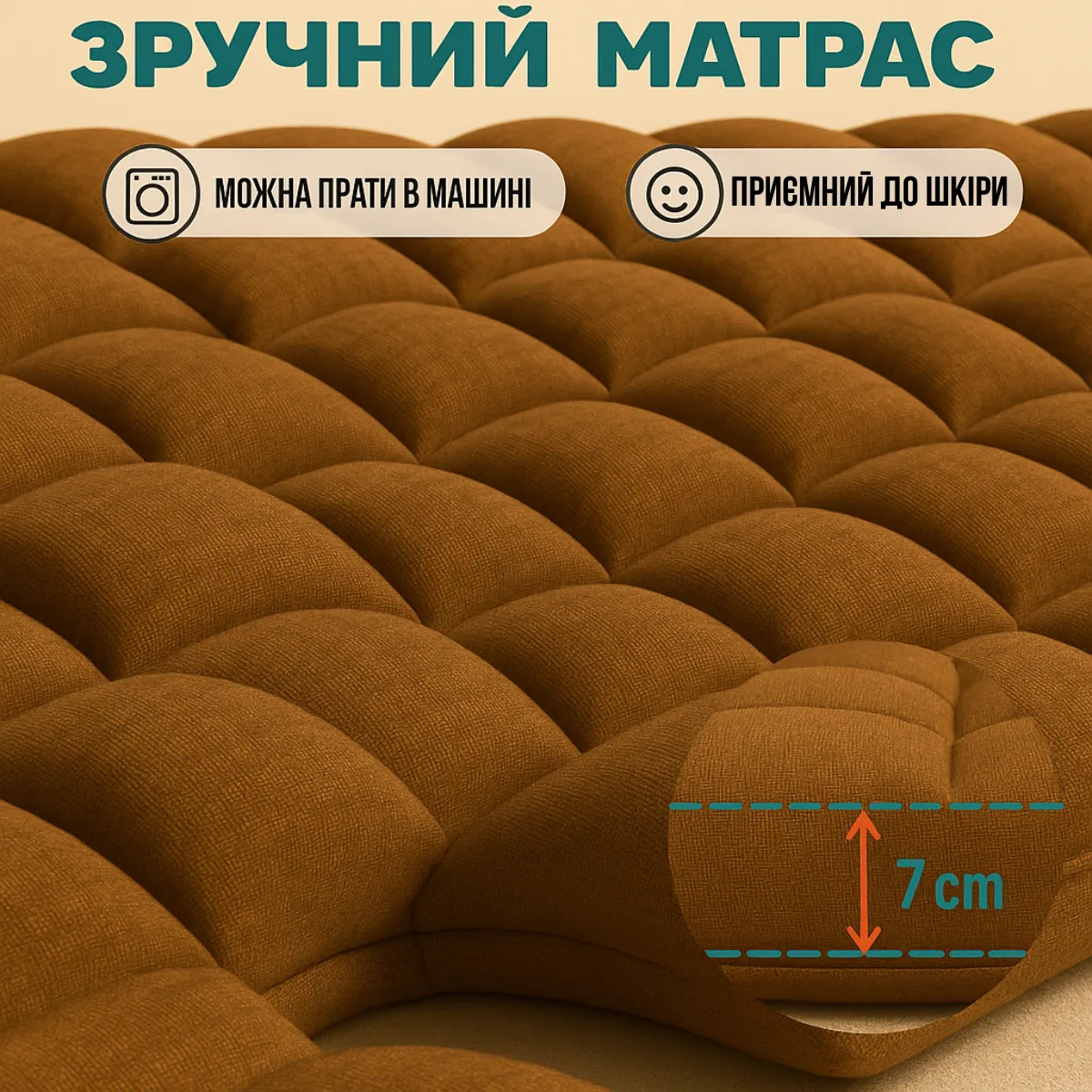 Розкладне крісло-шезлонг LEOBRO оцинкована сталь 177х64х110 см коричневе