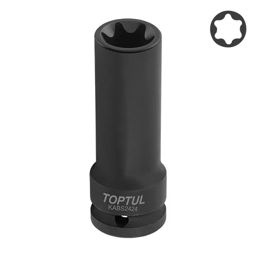 Торцева головка ударна E24 Toptul 3/4" 110мм Хром-ванадій