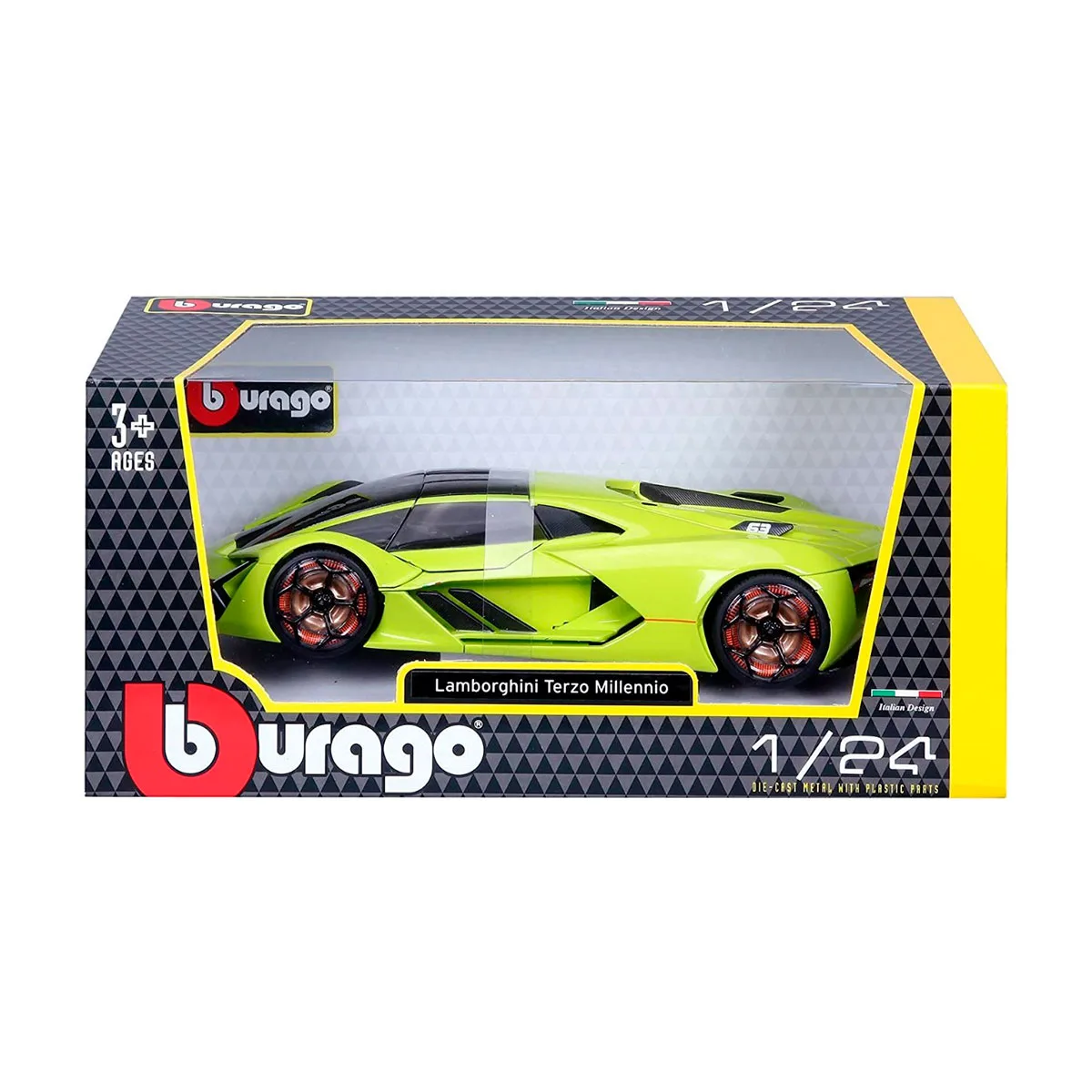 Автомодель Bburago пластик метал 1:24 зелена чорна