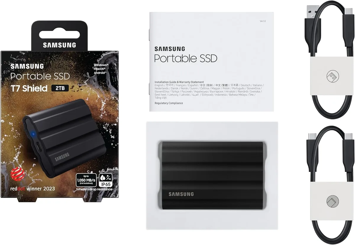 Портативний SSD Samsung 2TB USB 3.2 Type-C Чорний