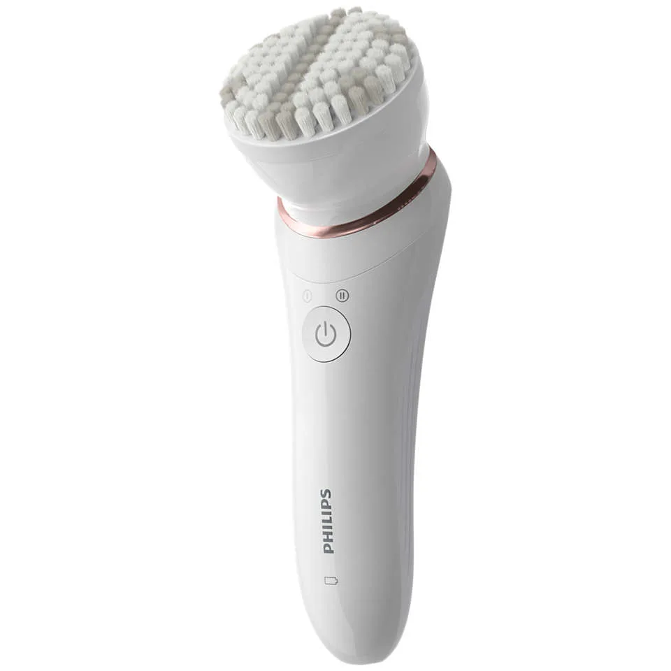 Епілятор Philips 8000 серії, акумуляторний, дисковий, з 32 пінцетами, вологозахищений для сухого та вологого використання, 8 насад