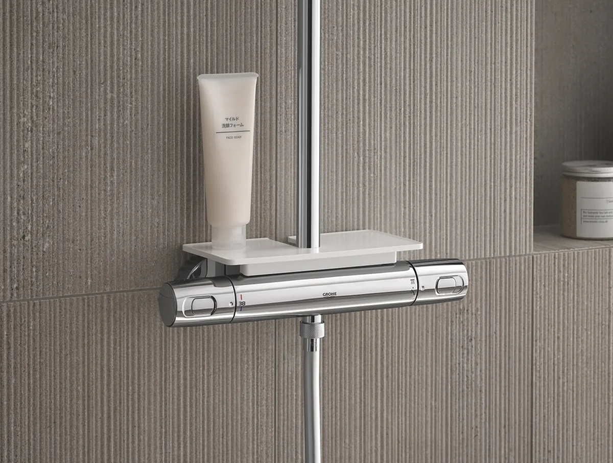 Полка универсальная GROHE белая для монтажа на смеситель