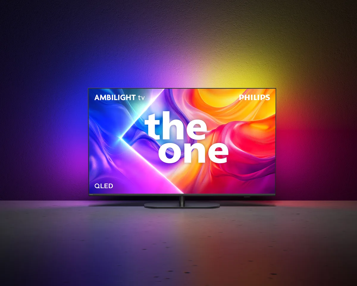 Телевізор 55" Philips QLED 4K 144Hz Smart Titan OS Black Ambilight