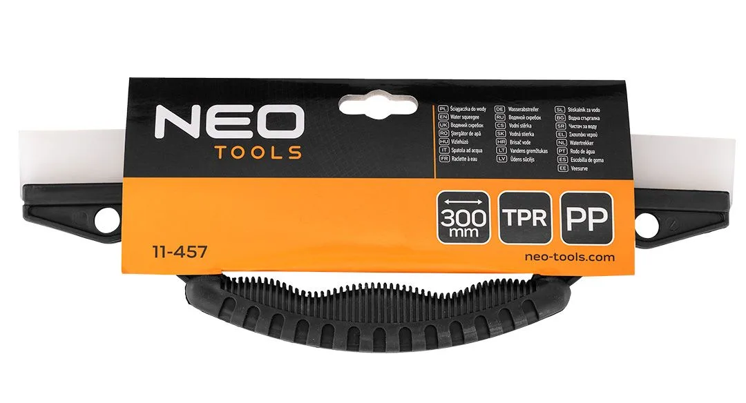 Скребок Neo Tools для видалення води 9,5х30 см гумовий зелений