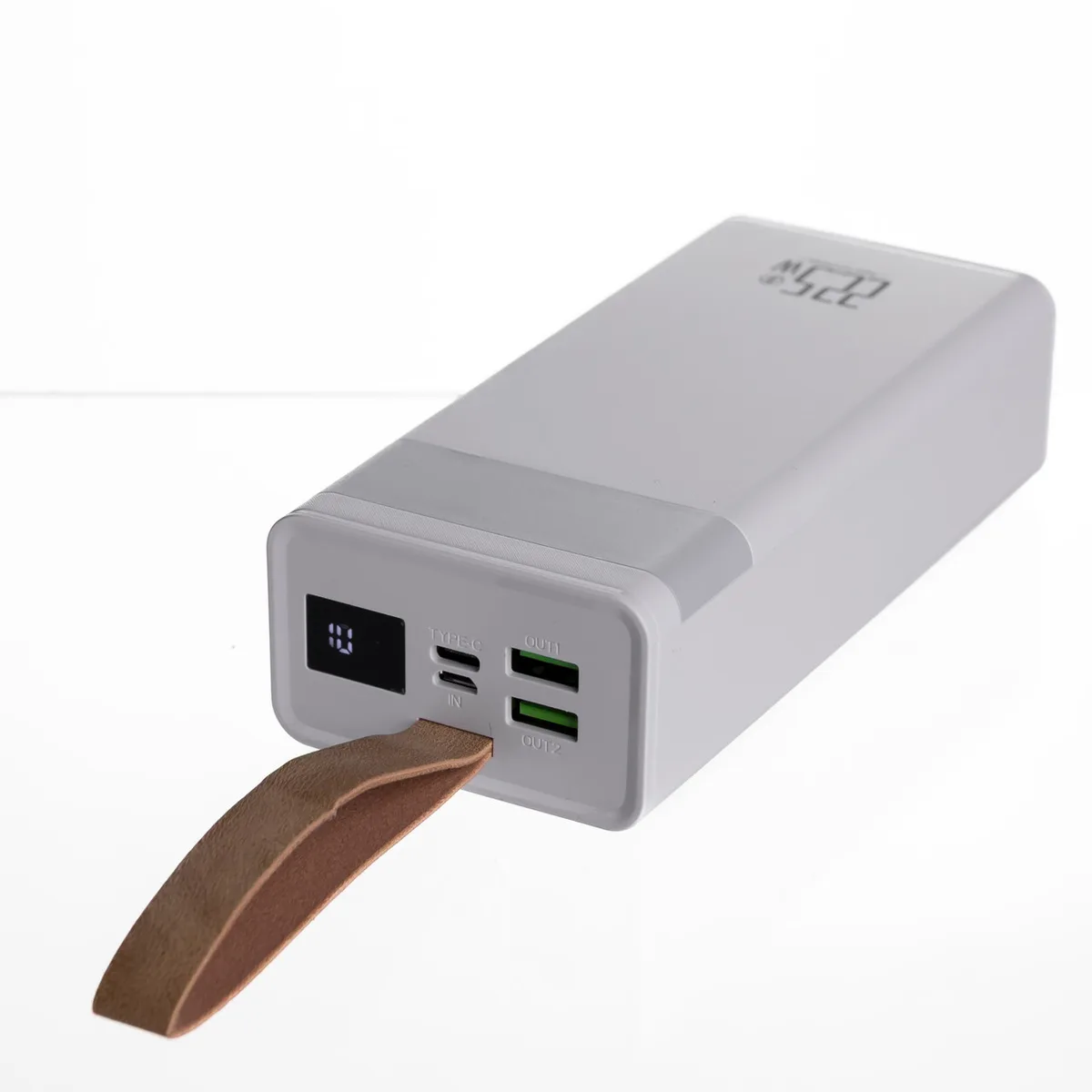 Повербанк 30000 mAh 22.5 Вт літій-полімерний білий з ліхтариком