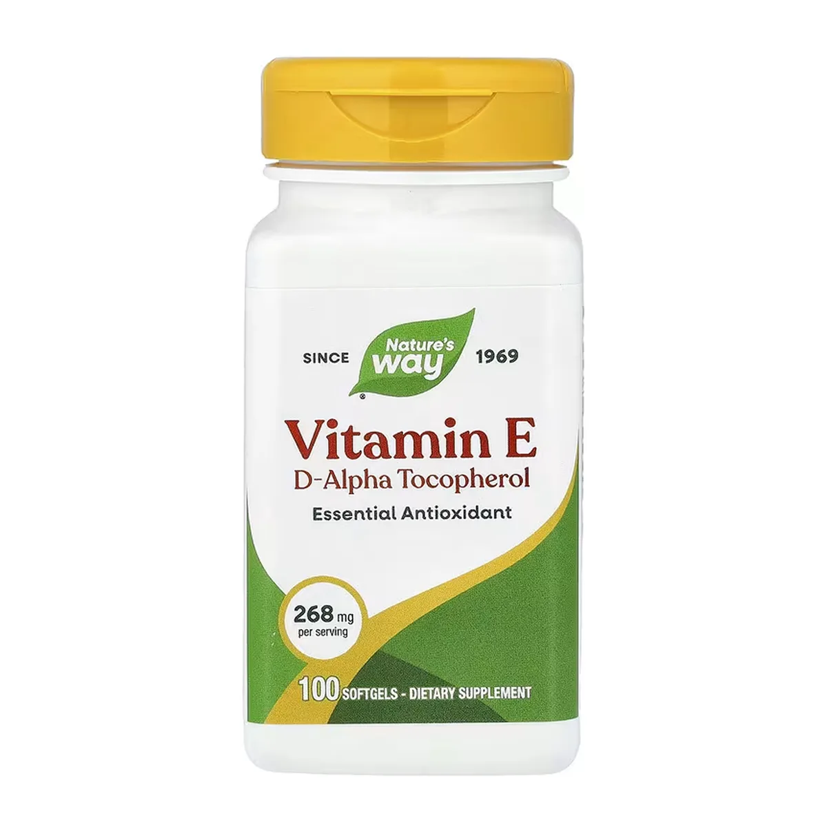 Вітамін E D-Alpha Tocopherol Nature's Way 100 м'яких капсул без глютену антиоксидант