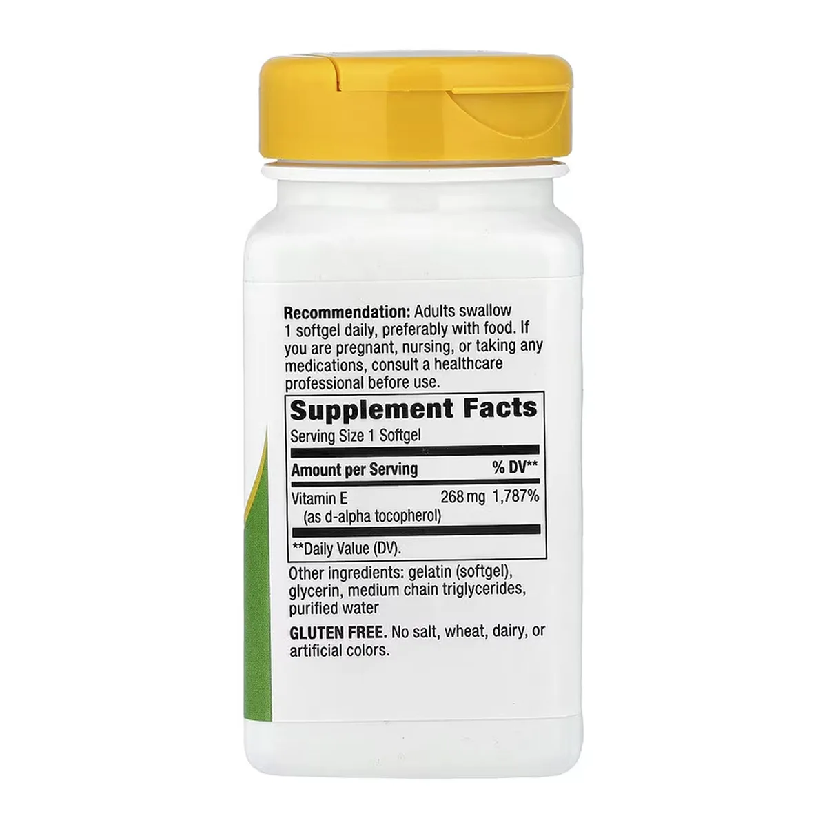 Вітамін E D-Alpha Tocopherol Nature's Way 100 м'яких капсул без глютену антиоксидант